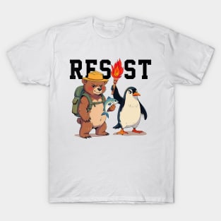 Resist-Penguin and Resist Bear T-Shirt